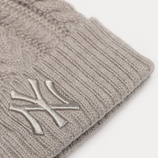 Sieviešu ziemas cepure NEW ERA CEPURE WMNS DOUBLE POM NYY HGR NEW YORK YANKEES HGR 60284834 krāsa pelēka