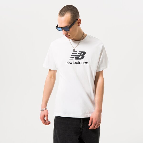 Vīriešu t krekli NEW BALANCE T-KREKLS NB ESSENTIALS LOGO TEE mt31541wt krāsa balta