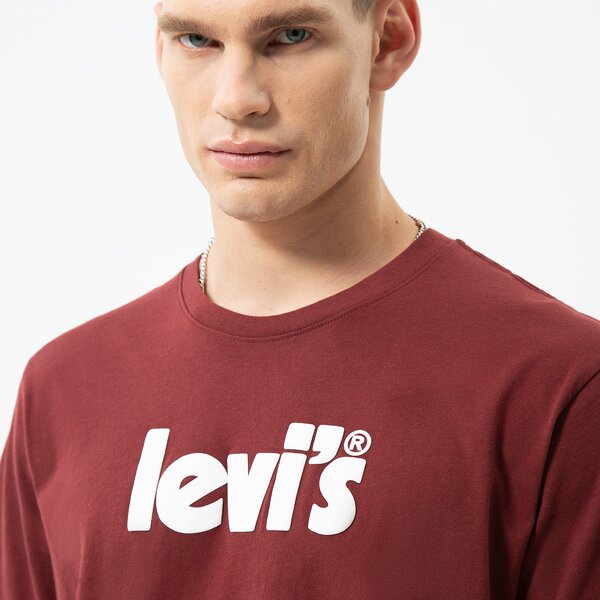 Vīriešu t krekli LEVI'S T-KREKLS SS RELAXED FIT TEE 16143-0143 krāsa bordo