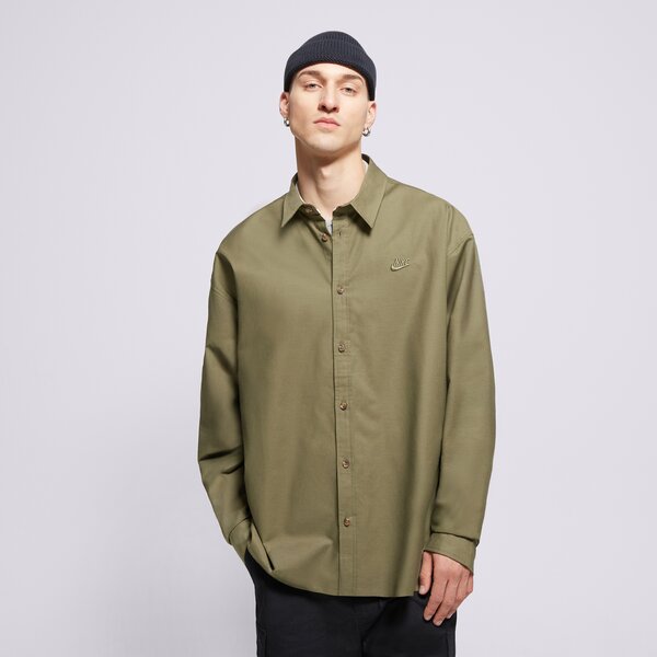 NIKE KREKLS M NK CLUB LS OXFORD OS hm9590-222 krāsa haki
