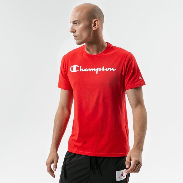 Vīriešu t krekli CHAMPION T-SHIRT CREWNECK T-SHIRT 216957rs046 krāsa sarkana