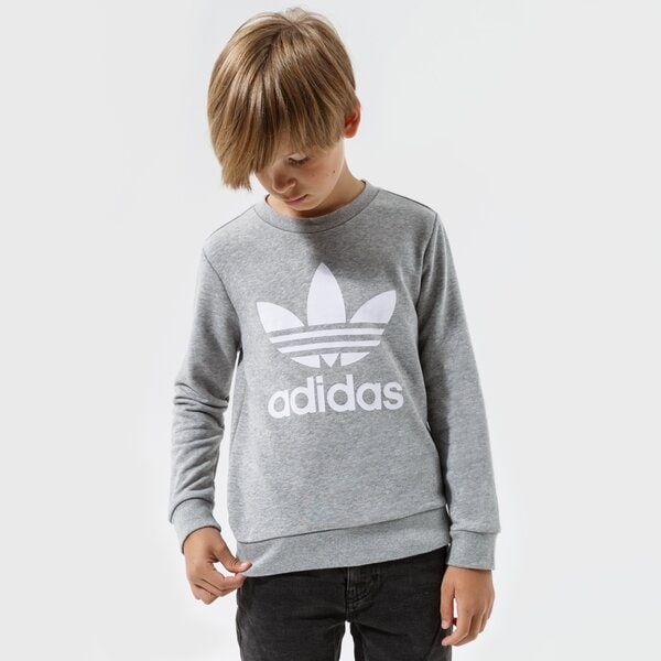 Džemperi bērniem ADIDAS DŽEMPERIS TREFOIL CREW BOY gd2709 krāsa pelēka