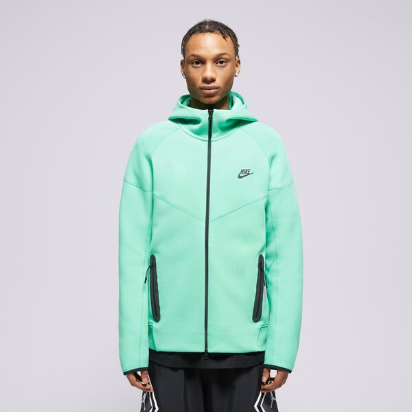 Vīriešu džemperis NIKE  DŽEMPERIS AR KAPUCI    M NK TCH FLC FZ WR HOODIE fb7921-363 krāsa zaļa