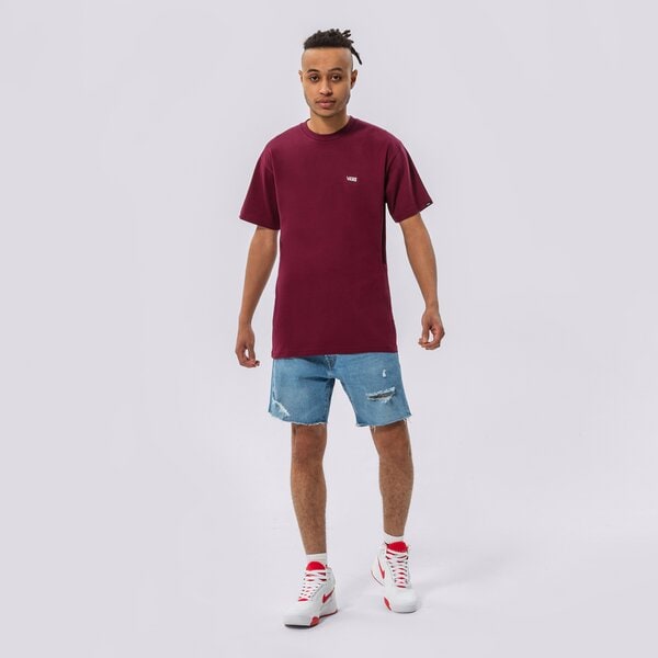 Vīriešu t krekli VANS T-SHIRT MN LEFT CHEST LOGO TEE BURGUNDY vn0a3czebrg1 krāsa bordo