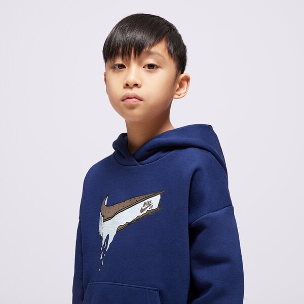 Džemperi bērniem NIKE  DŽEMPERIS AR KAPUCI  K NIKE SB FLC HOODIE BOY hf8801-492 krāsa tumši zila