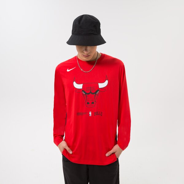 Vīriešu t krekli NIKE T-SHIRT CHI M NK DF LS TOP PREGM NBA dn8120-657 krāsa sarkana