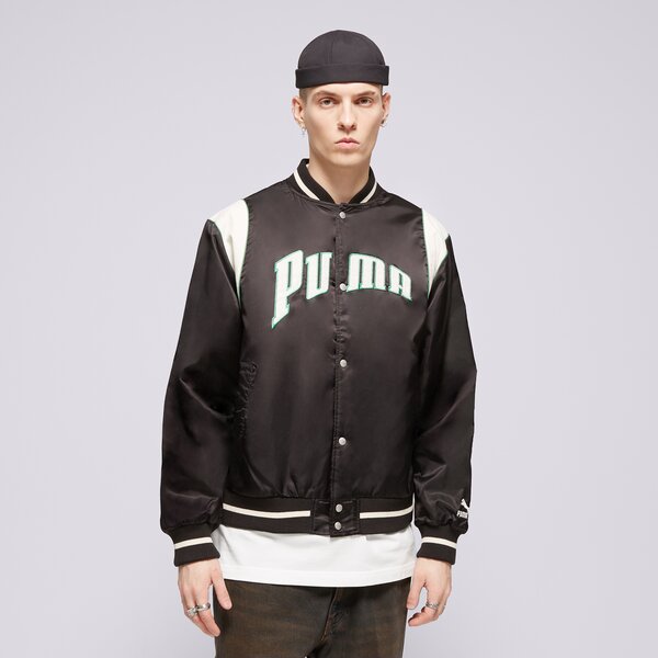 Vīriešu jaka PUMA JAKA PUMA TEAM VARSITY JACKET 62369101 krāsa melna