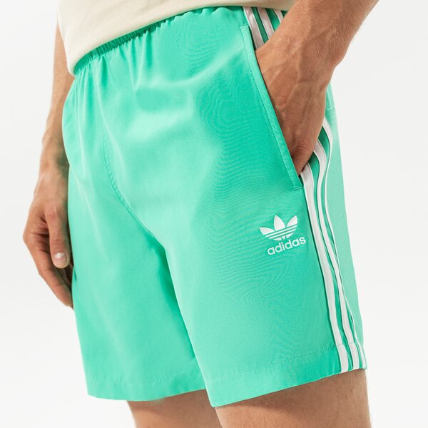 Vīriešu šorti ADIDAS ŠORTI 3-STRIPES SWIMS hf2119 krāsa zaļa