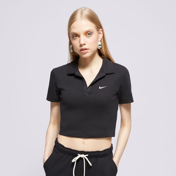 Krekli sievietēm NIKE T-KREKLS W NSW ESSNTL SS POLO CRP TOP dv7884-010 krāsa melna