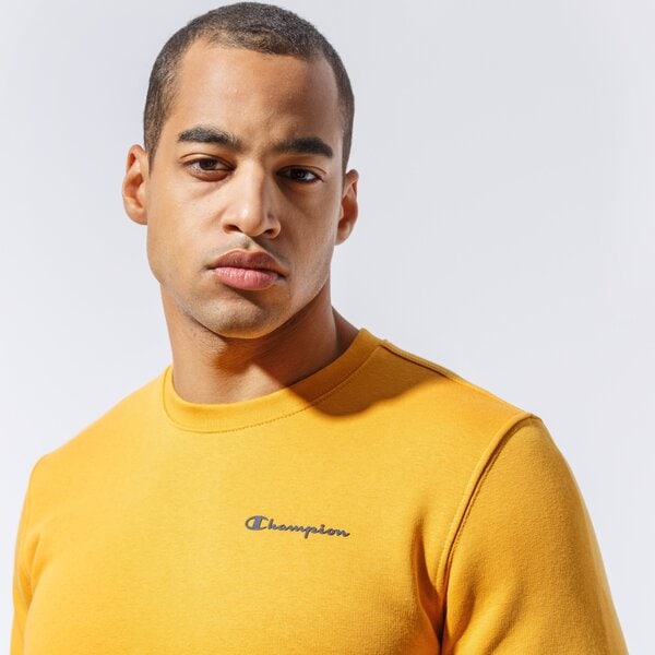 Vīriešu džemperis CHAMPION DŽEMPERIS CREWNECK SWEATSHIRT 214750os033 krāsa sinepju dzeltenā