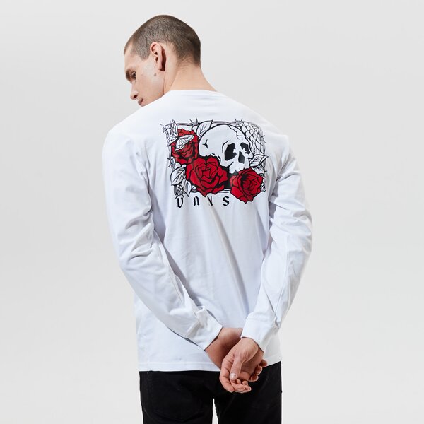 Vīriešu t krekli VANS T-SHIRT MN ROSE BED LS WHITE vn0a54dmwht1 krāsa balta