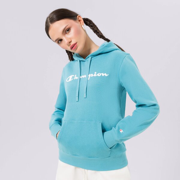 Sieviešu džemperis CHAMPION  DŽEMPERIS AR KAPUCI  HOODED SWEATSHIRT 115687bs157 krāsa zila