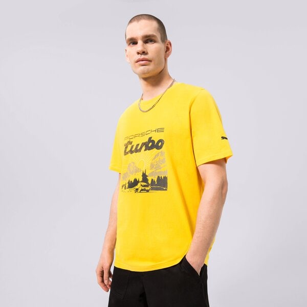 Vīriešu t krekli PUMA T-SHIRT PUMA PL GRAPHIC TEE 2 534832-02 krāsa dzeltena