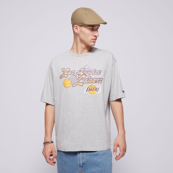 Vīriešu t krekli NEW ERA T-SHIRT NBA SCRIPT OS LAKERS LOS ANGELES LAKERS HGRC 60564788 krāsa pelēka