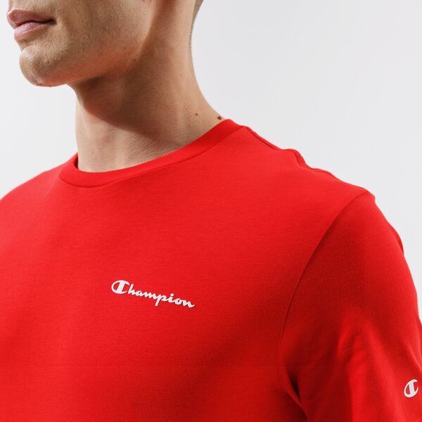 Vīriešu t krekli CHAMPION T-SHIRT CREWNECK T-SHIRT 214153rs046 krāsa sarkana