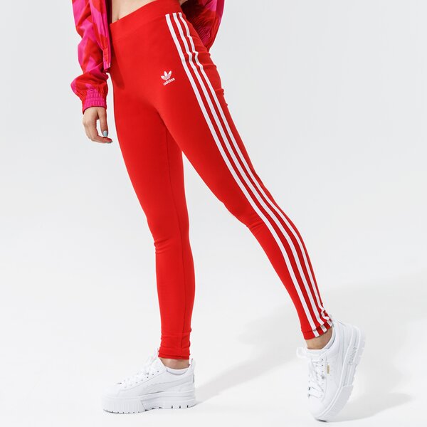 Sieviešu bikses ADIDAS LEGGINGS 3 STRIPES TIGHT h09428 krāsa sarkana