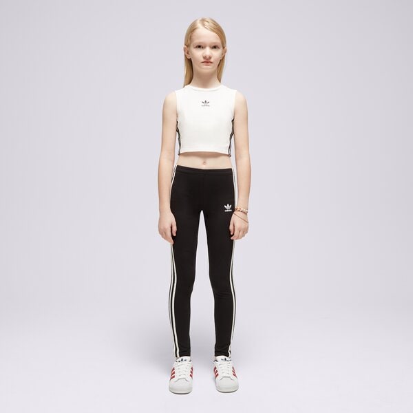 Bērnu bikses ADIDAS GIRLS' 3 STRIPES LEGGINGS JUNIOR G hd2025 krāsa melna