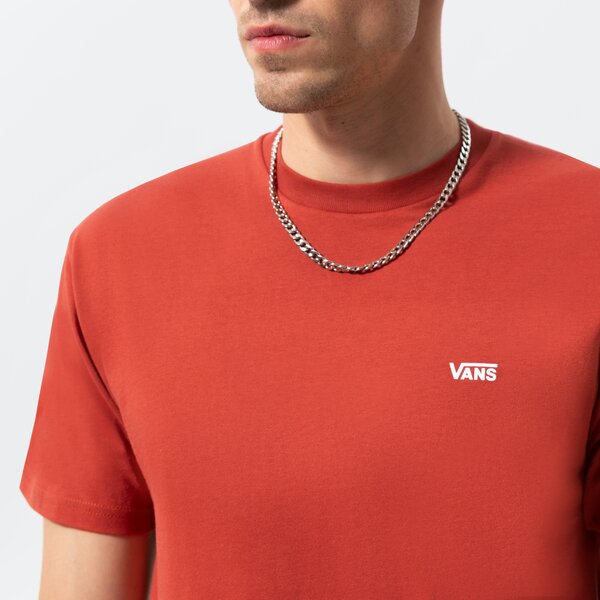Vīriešu t krekli VANS T-SHIRT MN LEFT CHEST LOGO TEE CHILLI OIL vn0a3czeyve1 krāsa sarkana