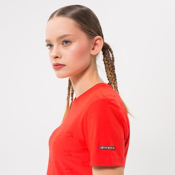 Krekli sievietēm NIKE T-SHIRT W NSW AIR SS CROP dv4368-696 krāsa sarkana