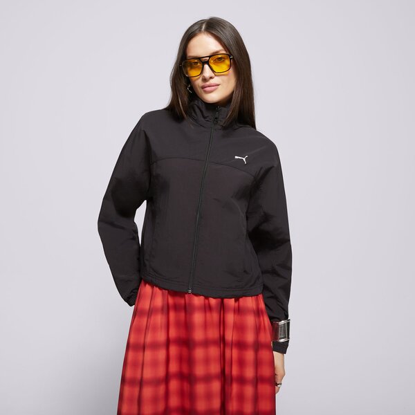 Sieviešu jaka PUMA JAKA OVERSIZED ZIP-OFF WOVEN JACKET 629807 01 krāsa melna