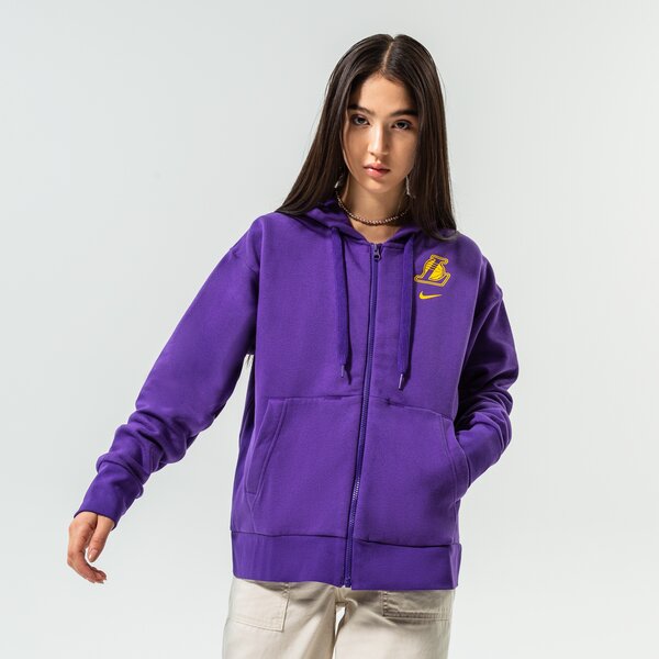 Sieviešu džemperis NIKE DŽEMPERIS AR RĀVĒJSLĒDZĒJU    Z KAPTUREM LAL W NK FLC N dn4737-504 krāsa violeta