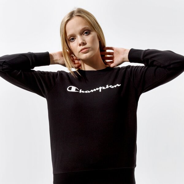 Sieviešu džemperis CHAMPION DŽEMPERIS CREWNECK SWEATSHIRT 112585kk001 krāsa melna