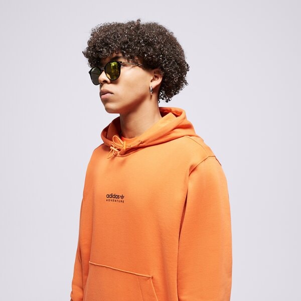 Vīriešu džemperis ADIDAS  DŽEMPERIS AR KAPUCI  ADV HOODY ic5355 krāsa oranža