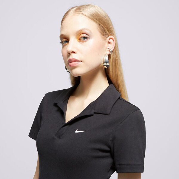 Krekli sievietēm NIKE T-KREKLS W NSW ESSNTL SS POLO CRP TOP dv7884-010 krāsa melna