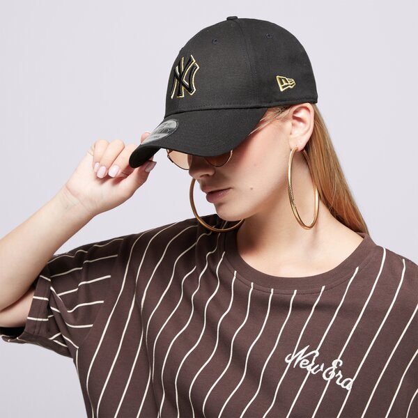 Sieviešu cepure ar nagu NEW ERA CEPURE METALLIC OUTLINE 940 NYY NEW YORK YANKEES 60435135 krāsa melna