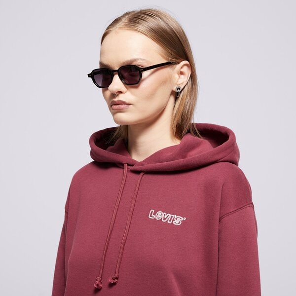 Sieviešu džemperis LEVI'S  DŽEMPERIS AR KAPUCI  GRAPHIC EVERYDAY HOODIE REDS a8801-0009 krāsa bordo