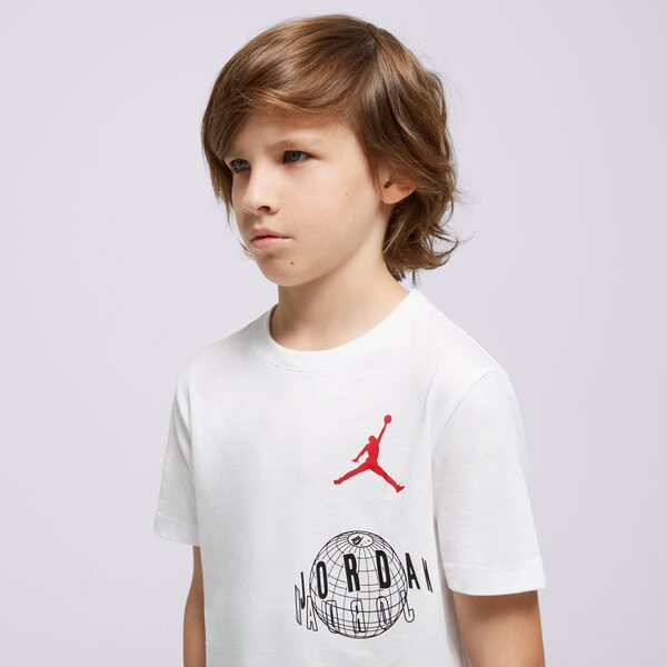 T krekli bērniem JORDAN T-KREKLS JDB AIR GLOBE JORDAN SS TEE BOY 95d121-001 krāsa balta