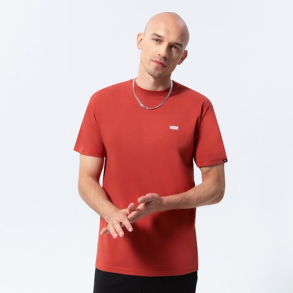 Vīriešu t krekli VANS T-SHIRT MN LEFT CHEST LOGO TEE CHILLI OIL vn0a3czeyve1 krāsa sarkana