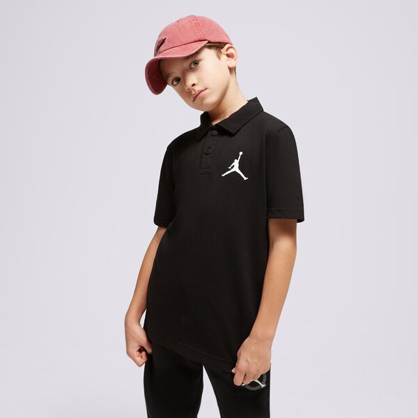 T krekli bērniem JORDAN T-SHIRT POLO JDB JUMPMAN POLO BOY 95c217-023 krāsa melna