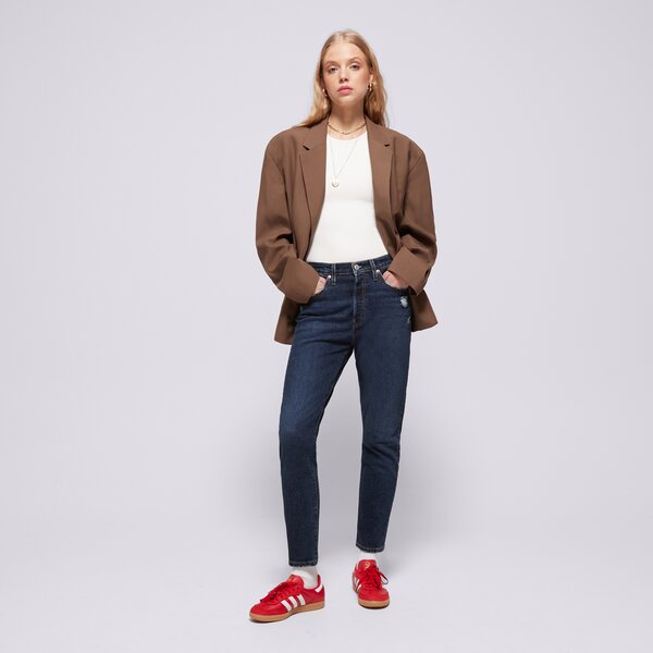 Sieviešu bikses LEVI'S BIKSES 501 SKINNY 29502-0201 krāsa tumši zila