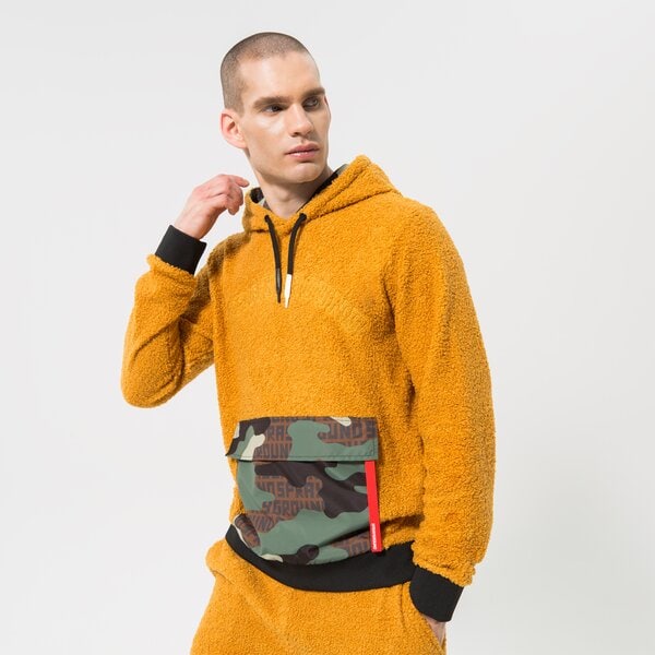 Vīriešu džemperis SPRAYGROUND  DŽEMPERIS AR KAPUCI  TEDDYCAMO POCKET sp268sand krāsa daudzkrāsaina