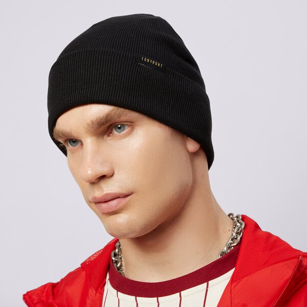 Sieviešu ziemas cepure CONFRONT CEPURE CLASSIC BEANIE cf323hat90001 krāsa melna