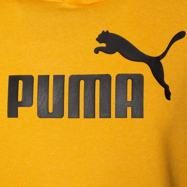 Vīriešu džemperis PUMA  DŽEMPERIS AR KAPUCI  ESS HEATHER HOODIE FL - MINERAL Y 58673937 krāsa dzeltena