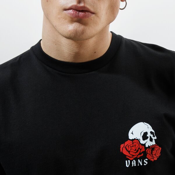 Vīriešu t krekli VANS T-SHIRT MN ROSE BED SS BLACK vn0a54cvblk1 krāsa melna