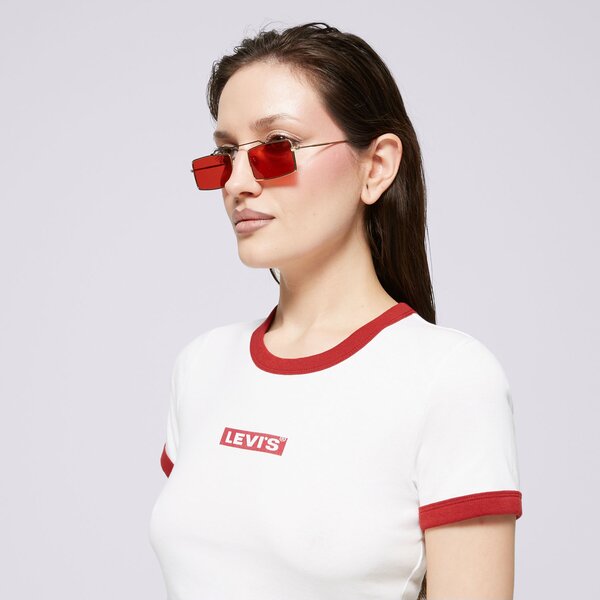 Krekli sievietēm LEVI'S T-SHIRT GRAPHIC MINI RINGER NEUTRALS a3523-0098 krāsa balta