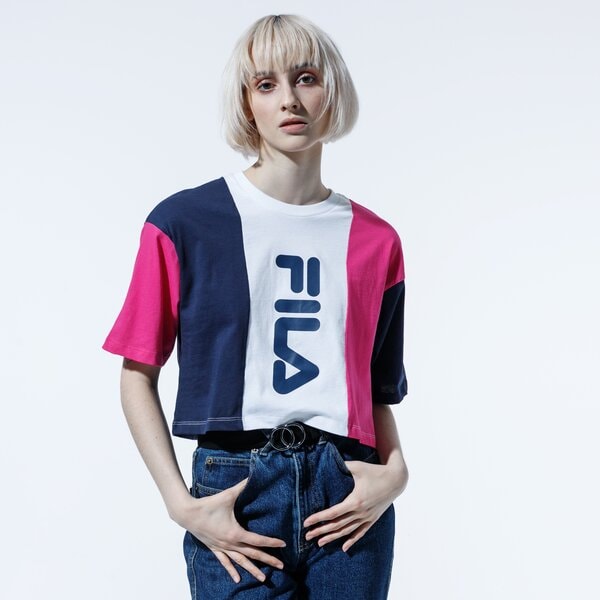 Krekli sievietēm FILA T-SHIRT BAI CROPPED TEE 687492a222 krāsa tumši zila