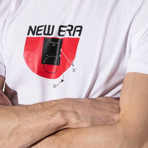 Vīriešu t krekli NEW ERA T-SHIRT SS NE BASKETBALL TACTIC 12052223 krāsa balta