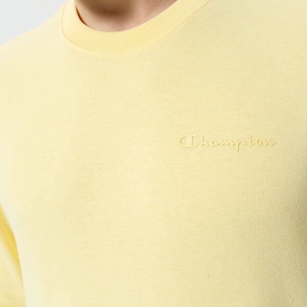 Vīriešu džemperis CHAMPION DŽEMPERIS CREWNECK SWEATSHIRT 217154ys105 krāsa dzeltena