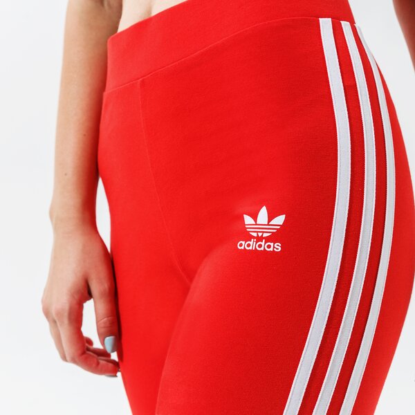 Sieviešu bikses ADIDAS LEGGINGS 3 STRIPES TIGHT h09428 krāsa sarkana