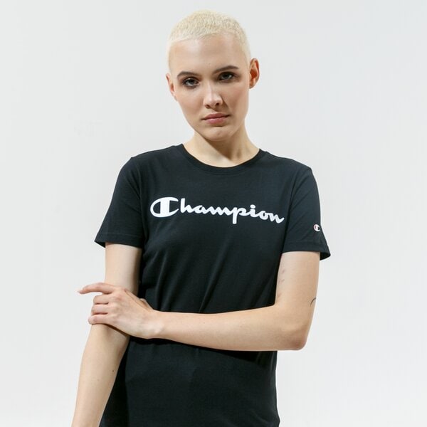 Krekli sievietēm CHAMPION T-SHIRT CREWNECK T-SHIRT 114780kk001 krāsa melna