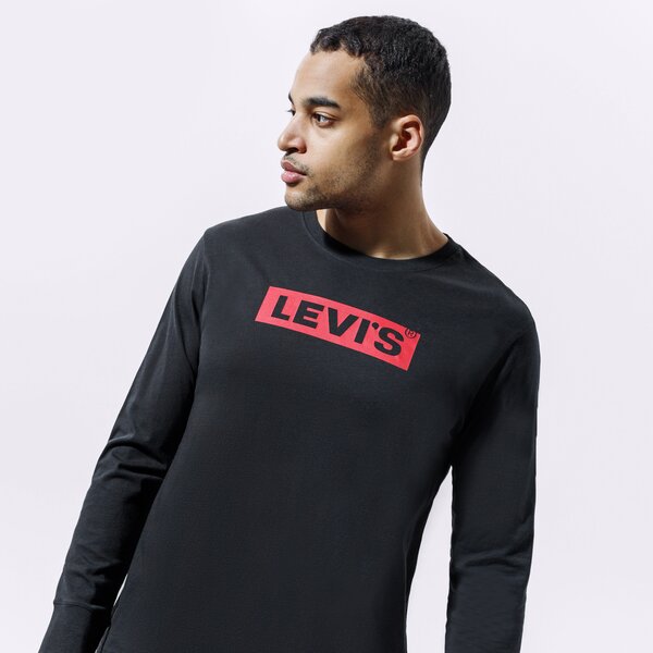 Vīriešu t krekli LEVI'S T-SHIRT RELAXED LS GRAPHIC TEE 16139-0042 krāsa melna