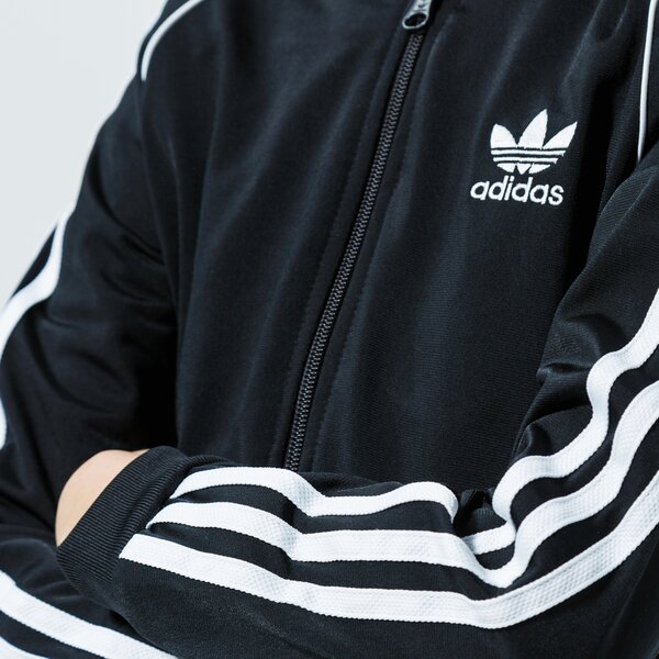 Džemperi bērniem ADIDAS DŽEMPERIS AR RĀVĒJSLĒDZĒJU  SST TRACK TOP B gn8451 krāsa melna