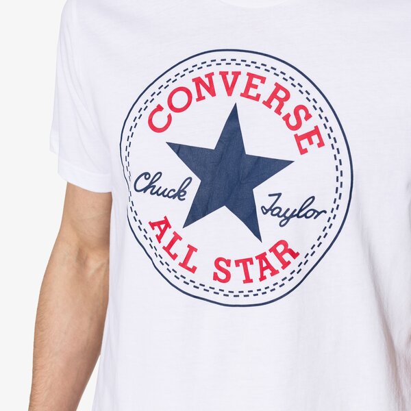 Vīriešu t krekli CONVERSE T-SHIRT SS CHUCK PATCH TEE 10007887-a04 krāsa balta