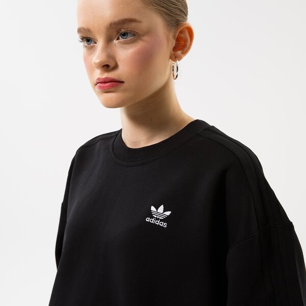 Sieviešu džemperis ADIDAS DŽEMPERIS LACED CREW hk5055 krāsa melna