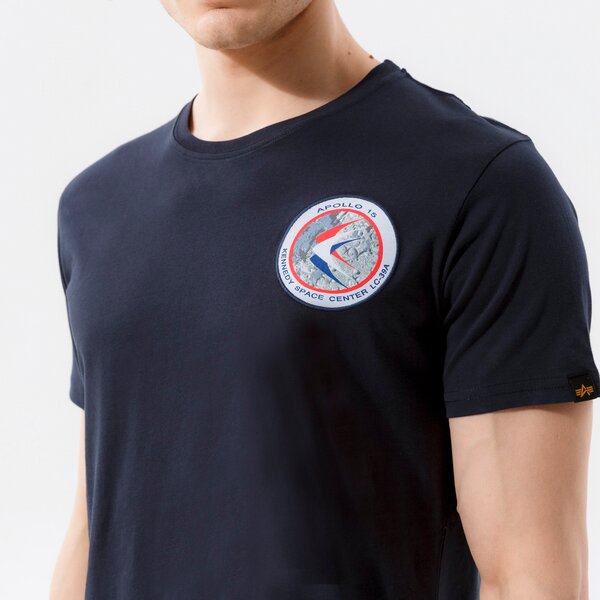 Vīriešu t krekli ALPHA INDUSTRIES T-SHIRT APOLLO 15 T 19850107 krāsa tumši zila
