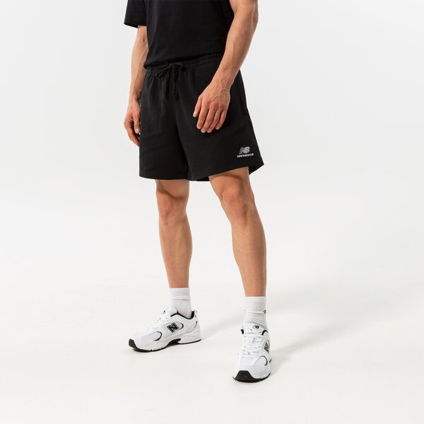 Vīriešu šorti NEW BALANCE ŠORTI NB ESSENTIALS UNI-SSENTIALS FLEECE SHORT us21500bk krāsa melna